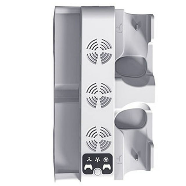 Soporte Horizontal de Enfriamiento para PS5 SlimPro: Ventilador de Tres Niveles y Cargador Doble para Controladores