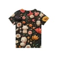 thumbnail image 4 of CCRFTGI Cute Tops for Kids Girls Size 7 Big Sister Outfit Short Sleeve Novelty Animal Print Tops Dressy Casual Round Neck Tee Top Light Green 12-13 Years, 4 of 4