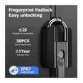 thumbnail image 3 of Bluetooth APP Smart Padlock Fingerprint Lock Keyless Mini Bag Electronic Door ,Quick Installation, 3 of 5