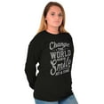 thumbnail image 4 of One Smile At A Time Optimistic Women's Long Sleeve T Shirt Brisco Brands M, 4 of 6