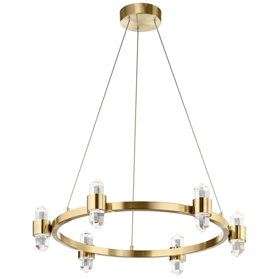 Kichler Elan Arabella 26 1/2" Wide Gold 12-Light LED Crystal Pendant