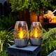 thumbnail image 3 of Luces de Té con Energía Solar, Vela para Exteriores, Parpadeo Sin Llama, Lámpara de Mesa Solar Impermeable, Velas LED con Atardecer Al Amanecer, Paquete de 12, 3 of 5