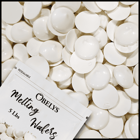 Merckens Super White Melting Wafers By Obelys - Pure White Chocolate Melts 5 Pounds