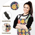 thumbnail image 2 of Grapefruit Orange Lemon Berry 5 Pcs Kitchen Set Heat Resistant Oven Mitts and Non-Slip Pot Holders with Adjustable Cooking Apron, 2 of 6