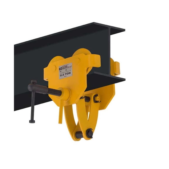 OZ Lifting Products Quick Adjust Trolley, 1000-Lb. Capacity, 3.63-7.12 Flange Width, Model# OZ05QAT