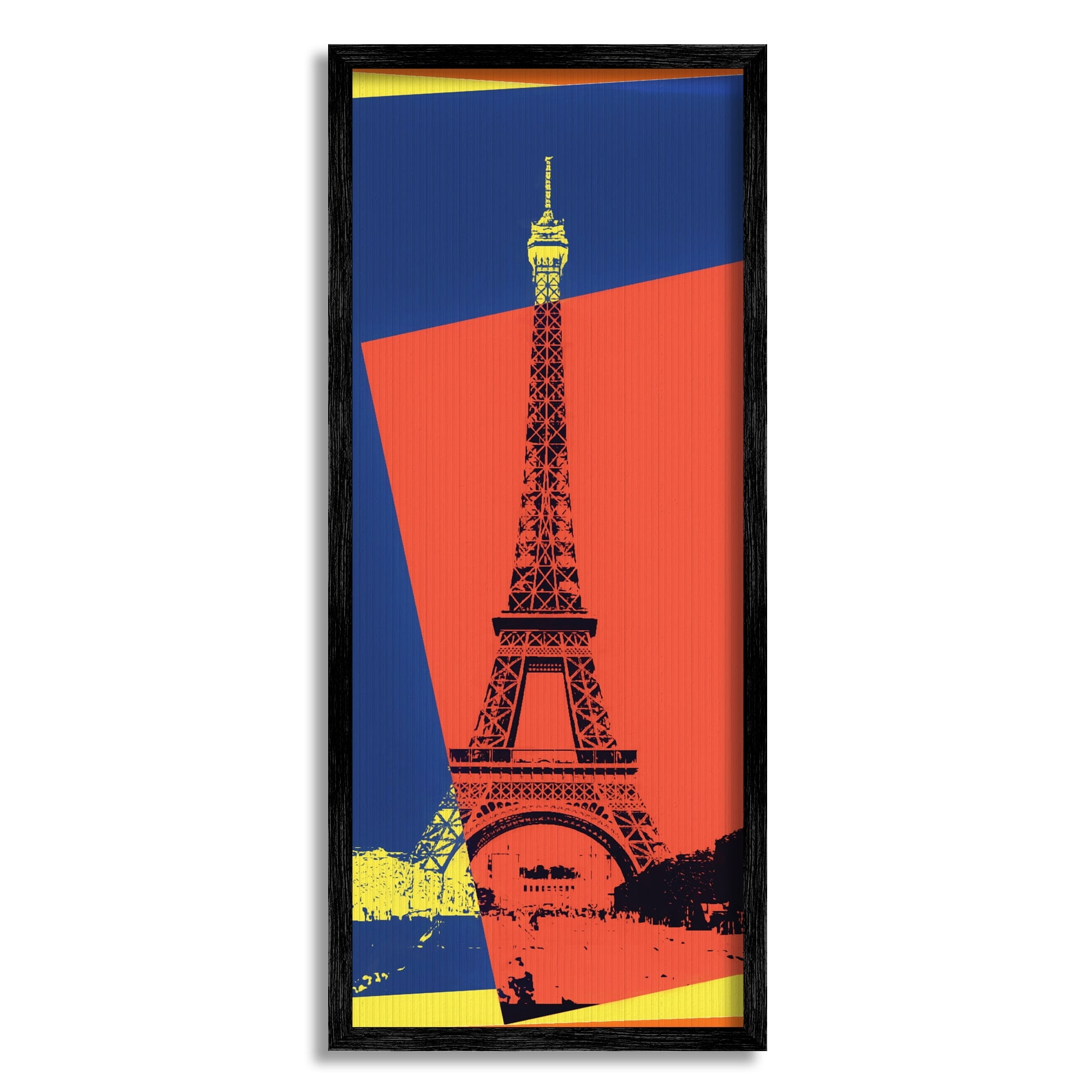 Stupell Industries Eiffel Tower Parisian Pop Art Travel Poster Collage,13 x 30, Design by Daniel Sproul