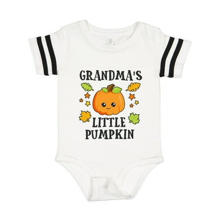 

Inktastic Grandmas Little Pumpkin with Leaves and Stars Gift Baby Boy or Baby Girl Bodysuit