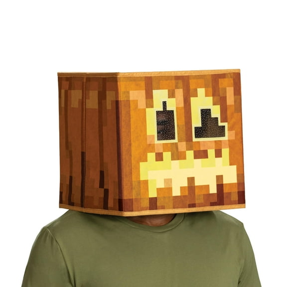 Accesorio de disfraz, máscara con forma de bloque de Jack O'Lantern