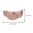 thumbnail image 2 of Bolsa Bandolera Bolsos cruzados de pana para mujer Bolso de bola de masa de color sólido Bolso bandolera de viaje (rosa), 2 of 8