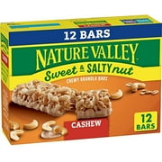 Nature Valley Sweet And Salty Nut Granola Bars, Cashew, 1.2 Oz, 12 Ct