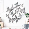 thumbnail image 5 of 12PCS 3D Metal Texture Hollow Butterfly Wall Sticker, 5 of 6