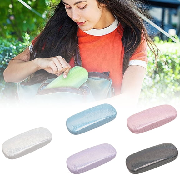 LAIOWEI Eyeglasses Case, Hard Protective Glasses Case glasses Case for Travel Storage Protection White 1Pcs