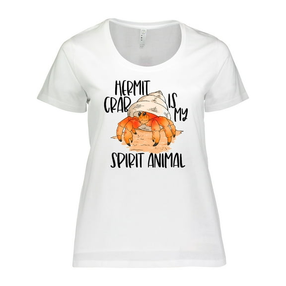 Inktastic Summer Hermit Crab is My Spirit Animal Women's Plus Size T-Shirt