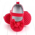 thumbnail image 1 of Infant Baby Girls Shoes Cute Non-Slip Soft Sole Bowknot Princess Dress Mary Jane Flats Toddler First Walker Baby Sneaker Shoes, 1 of 5