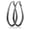 Black-54mm, variant on YOUNGYUE Silver Plated Hoop Earrings for Women, Hypoallergenic Oval Large Hoops, 36/54/65MM, Jewelry Gifts
