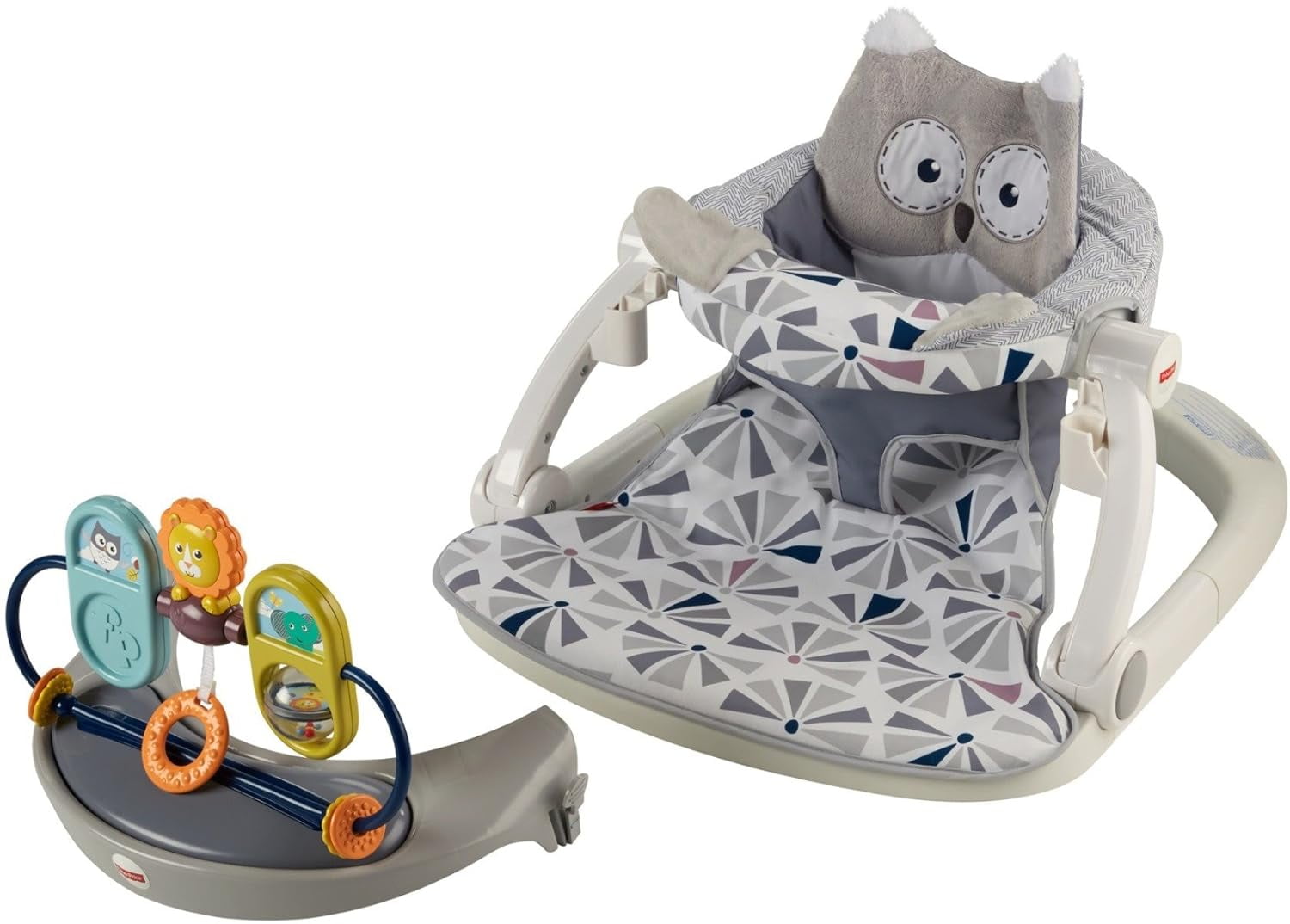 Fisher Price Baby Premium Sit Me Up Floor Seat with Toy Tray Owl