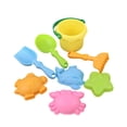 thumbnail image 2 of Juego de 8 juguetes de playa, herramientas para jugar con arena, cubo, pala y rastrillo, para actividades en el patio, viajes y fiestas de niños y niñas. amarillo, 2 of 8