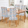 thumbnail image 2 of Yayeee 2 Pack Dining Chair Covers Stretch Parson Chairs Slipcovers Seat Protector, Purple Geometric, 2 of 6