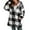 Black, variant on Women's Plaid Hooded Jacket Soft Comfortable Long Sleeve Zipper Front Loose Fit Outerwear With Pockets For Casual Wear