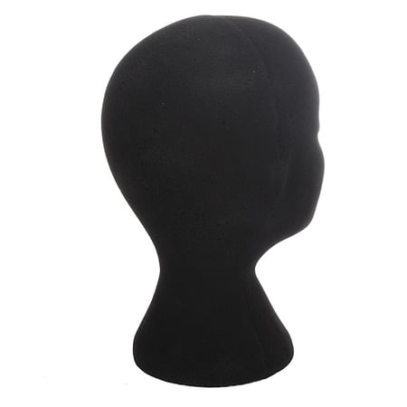 11" Female Black Styrofoam Foam Mannequin Head Display Wig ...