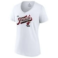 thumbnail image 2 of Women's Fanatics White Miami Heat 2023 Eastern Conference Champions Locker Room Plus Size V-Neck T-Shirt, 2 of 3
