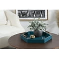 thumbnail image 6 of Kate and Laurel Lipton Modern Hexagon Tray, 18 x 18, Teal, Midcentury Decorative Serving Tray for Storage and Display, 6 of 8