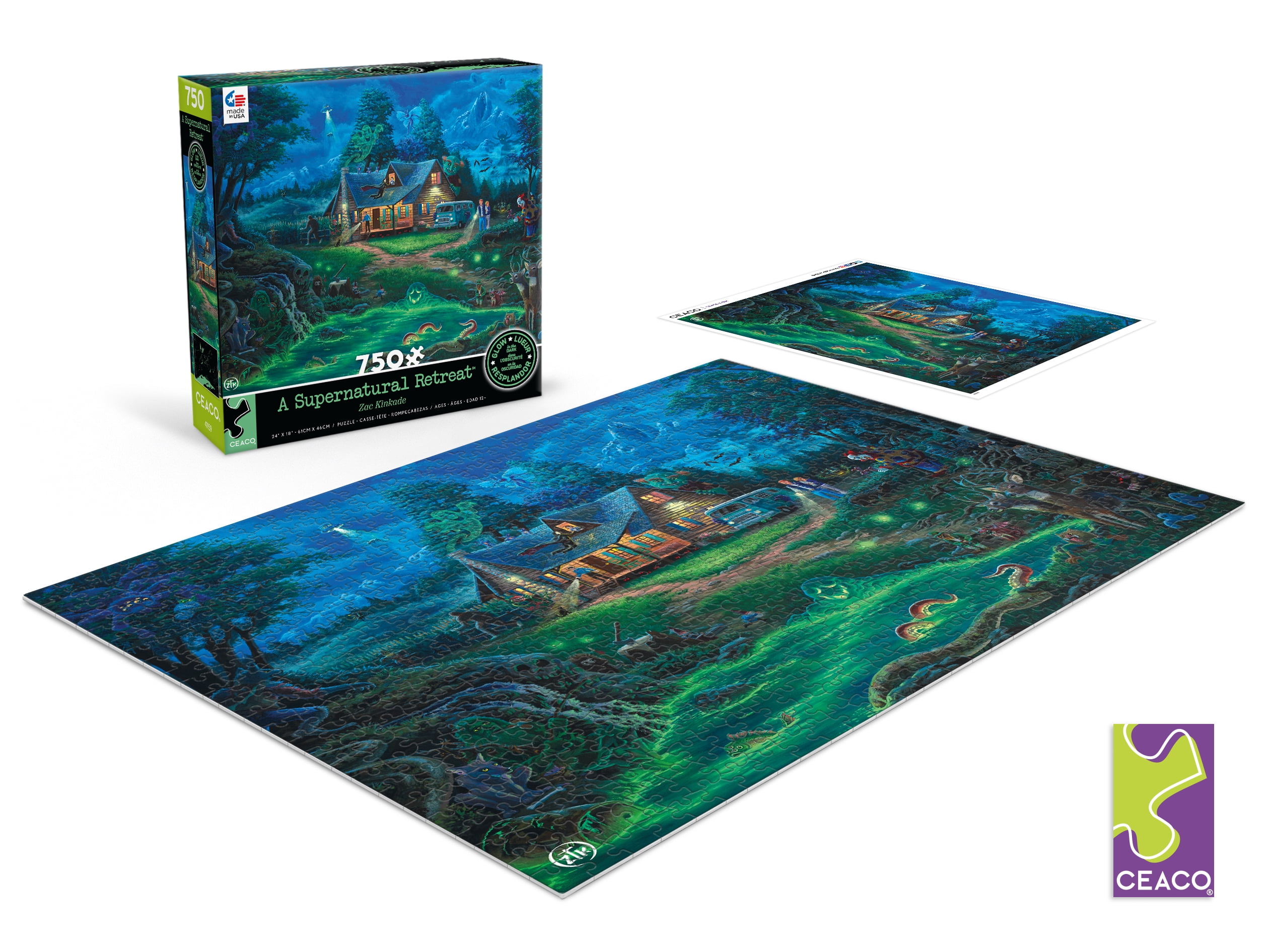 Ceaco 750 Piece A Supernatural Retreat Glow Interlocking Jigsaw