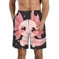 thumbnail image 1 of Fotbe Chibi Axolotl Sakura Fantasy Trajes de Baño Estampados para Hombre, Shorts de Verano de Secado Rápido, Ropa de Playa, Bañadores-Small, 1 of 6