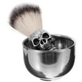 thumbnail image 3 of Men Shaving Kit 1 Set Includes Shaving Brush And Round Bowl Practical Design For Home Use Silver Color, 3 of 8