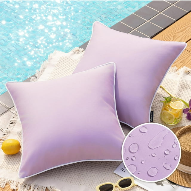 Fundas Impermeables para Cojines Decorativos 45x45 cm para Exterior (Paquete de 2)