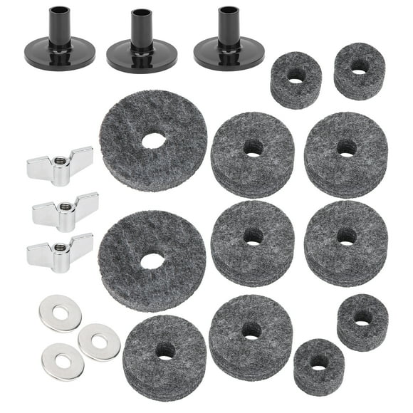 Bien Loco Con Lavadora de Batería 21pcs Kit de Almohadilla de Tambor, Nueces de Tambor que no Deslizan, Accesorios de Instrumentos Musicales para Tambor Accesorio de Tambor de