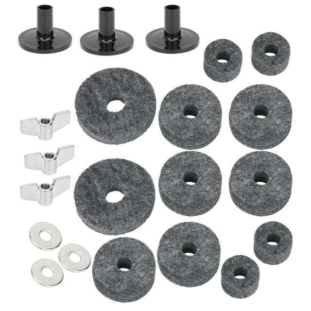 Bien Loco Con Lavadora de Batería 21pcs Kit de Almohadilla de Tambor, Nueces de Tambor que no Deslizan, Accesorios de Instrumentos Musicales para Tambor Accesorio de Tambor de