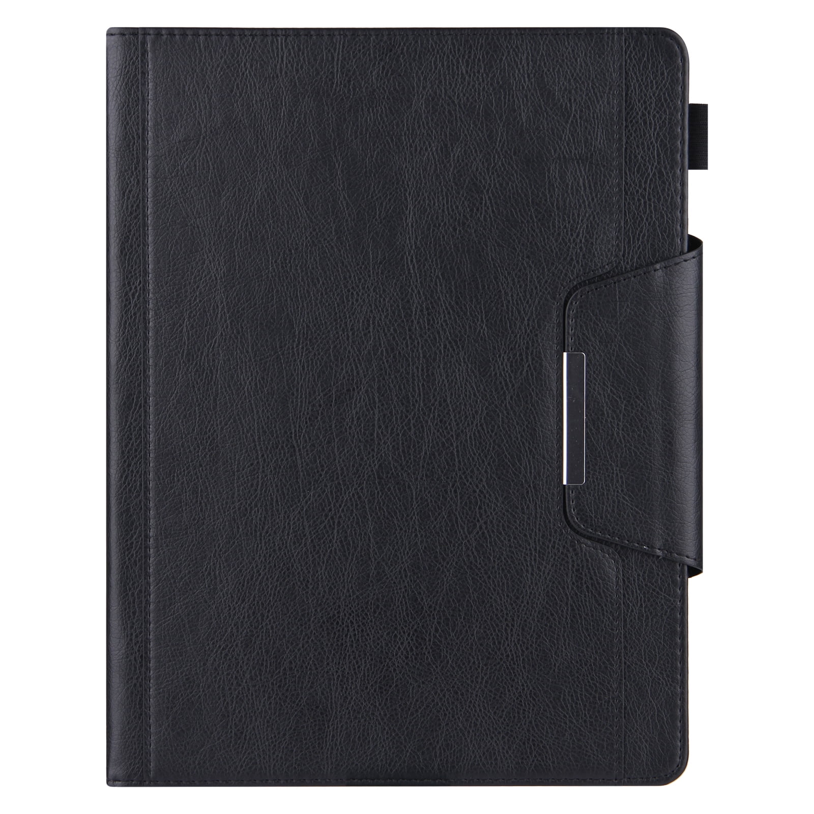 TECH CIRCLE for Apple iPad Pro 13-Inch M4 Case 2024, PU Leather Folio Case with Auto Sleep Wake & Stand Function, Built-in Pencil Loop & Card Slots & Pocket, Protective Durable Slim Cover, Black
