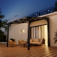 thumbnail image 2 of Walsunny Gazebos Hardtop 8' x 10' Outdoor Aluminum Pergola Heavy Duty Wall-Mounted Awnings with Sloped Roof for Patio,Deck, Backyard,Garden, 2 of 7