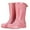 Pink, variant on Xfvqtps Womens Mid Calf Rain Boots Waterproof Non-Slip Thick Sole Casual Outdoor Indoor Garden Work Shoes