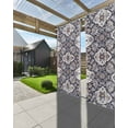 thumbnail image 3 of nqOlkjepod Outdoor Curtains for Patio Waterproof, Purple Boho Outdoor Privacy Panels Grommet, Farmhouse Vintage Ethnic Flowers Pattern Blackout Outside Curtains for Porch/Cabana 54"x84", 1 Panel, 3 of 8