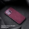 thumbnail image 2 of Alfanxi for iPhone 16 Pro Case, Alcantara Phone Case Compatible with Mag-Safe Wireless Charging Designed for iPhone 16 Pro-Purple, 2 of 7