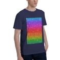 thumbnail image 2 of Bingfone Rainbow Glitter Men'S Loose Fit Short-Sleeve Pocket T-Shirt, 2 of 7