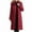 Wine-Coat, variant on Qetyuw Winter Down Coat for Women Plus Size Long Sleeve Warm Open Front Jacket Zip Up Detachable Hood Casual Coats
