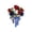 D, variant on PEIBang Artificial Patriotic Flowers 4th of July Decorations,Red White and Blue Fake Floral Bouquet for 250th Anniversary Memorial Day Independence Day Home Wedding Party Decor