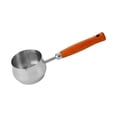 thumbnail image 1 of Mini sartén para aceite caliente, olla para derretir mantequilla, sartén multiusos de acero inoxidable para huevos Mango de madera 225cm, 1 of 9