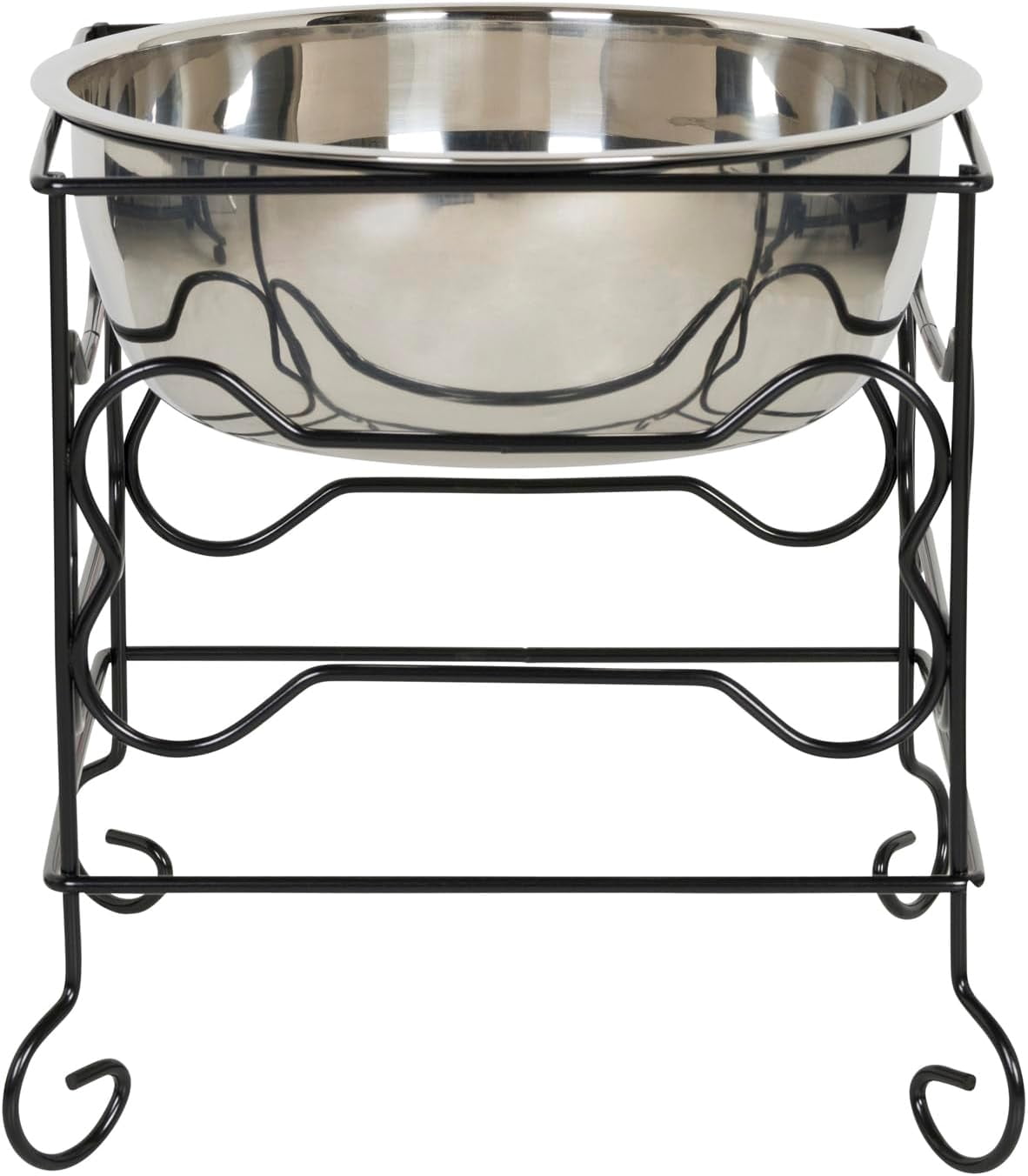 YML DSB10 Ergonomic Stainless Steel Feeder Pet Bowl for Dogs with Iron Stand