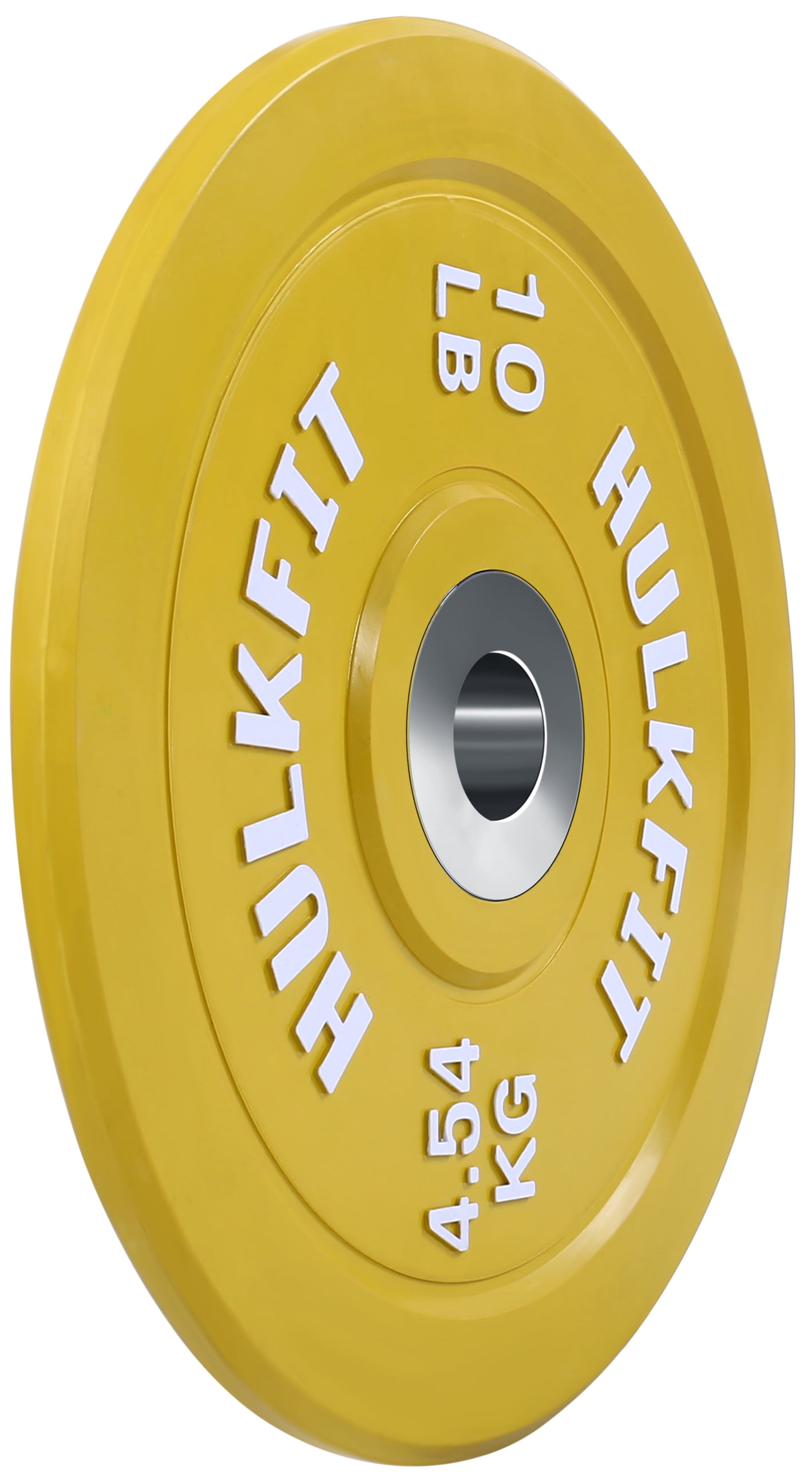 HulkFit Olympic 2-Inch Rubber Bumper Plate with Stainless Steel Insert Single