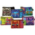thumbnail image 2 of Laurel Burch LB5321 Zipper Top Cosmetic Bag, 9-1/4 by 6-3/4-Inch, Whiskered Cats (Colors May Vary), 2 of 2
