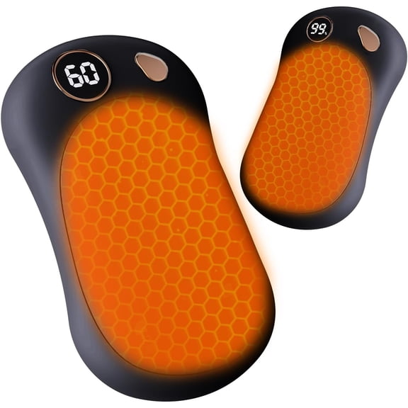 Behome 2Pack Magnetic Hand Warmers Rechargeable, Electric Hand Warmers With 3 Temperature Settings, Portable Pocket Heater for Winter & Outdoor, Gift for Men Women