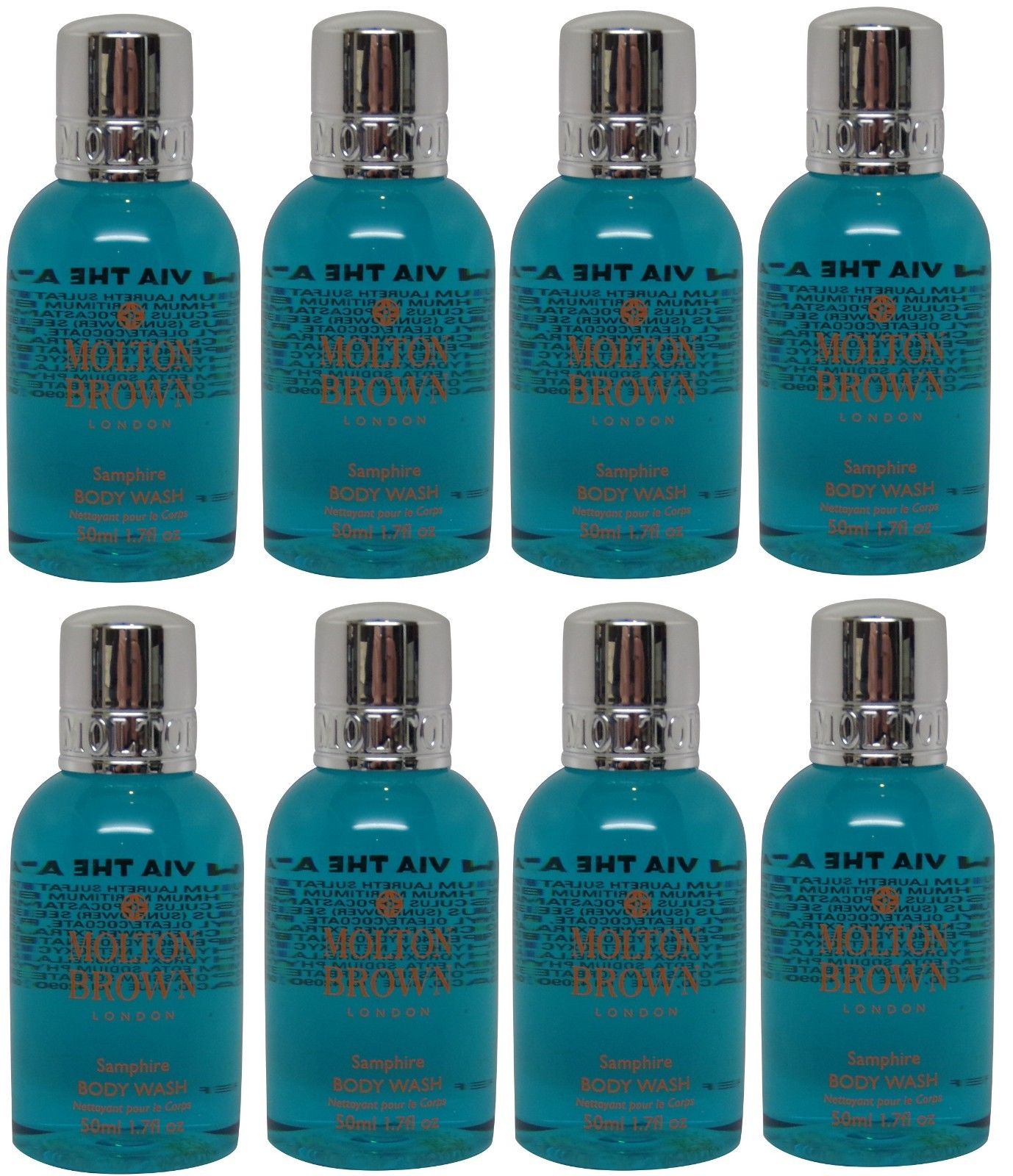 Molton Brown Samphire Body Wash Lot of 6 each 1.7oz bottles.