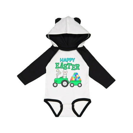 

Inktastic Happy Easter bunny and tractor Gift Baby Boy or Baby Girl Long Sleeve Bodysuit
