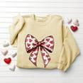 thumbnail image 4 of Valentines Day Pullover Sweatshirts Women Cute Heart Graphic Valentine Sweater Tops Casual Funny Long Sleeve Shirts, S Beige, 4 of 6