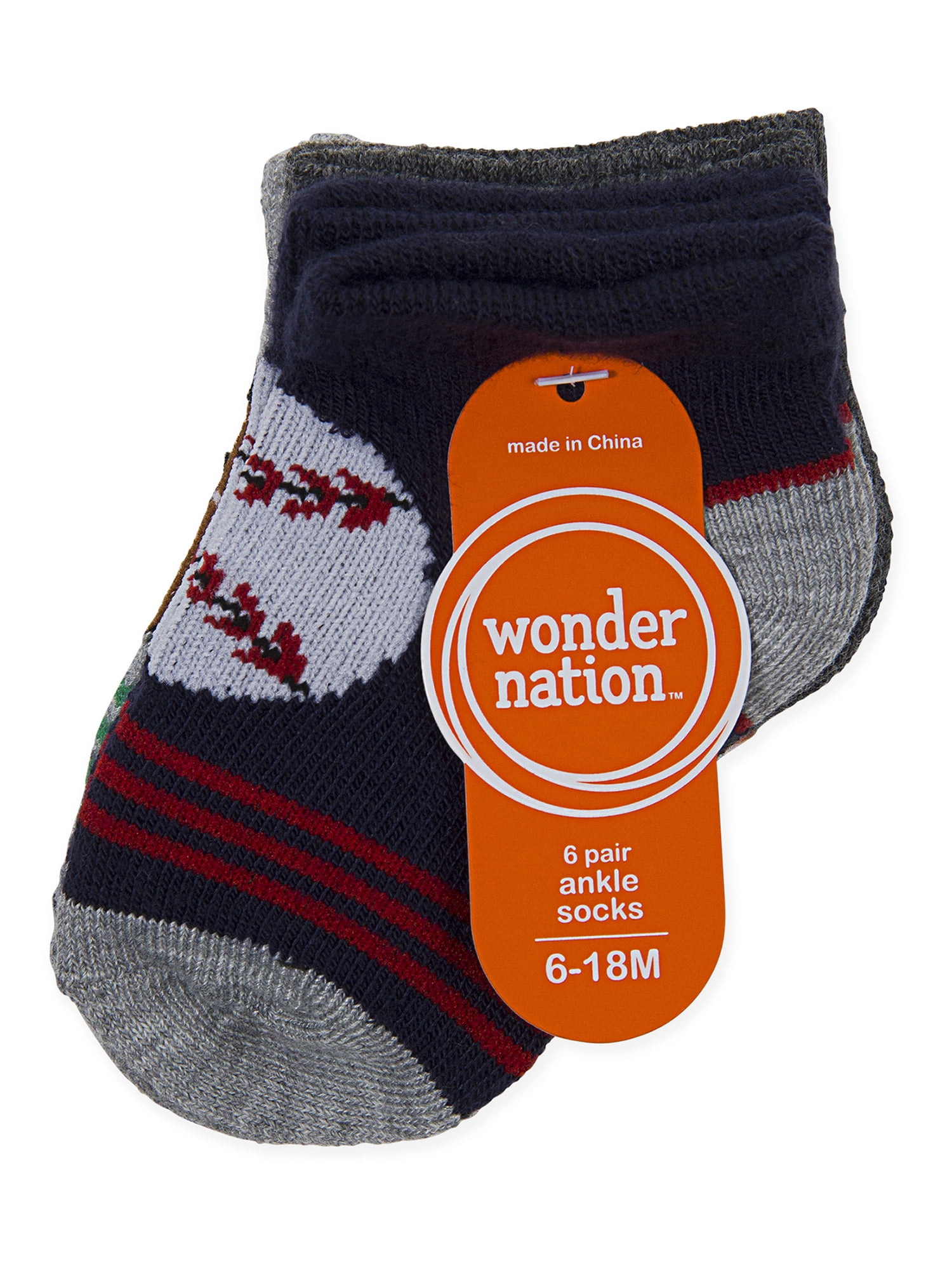 Baby Socks,Mossio 6 Pack Gender Neutral Crew Ankle Socks for Walking 1-3 Years Blue