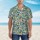 thumbnail image 2 of Fotbe Green Leopard Camisa Hawaiana para Hombre Unisex – Camisa Casual de Verano con Botones de Manga Corta de Algodón y Lino,X-Large, 2 of 7